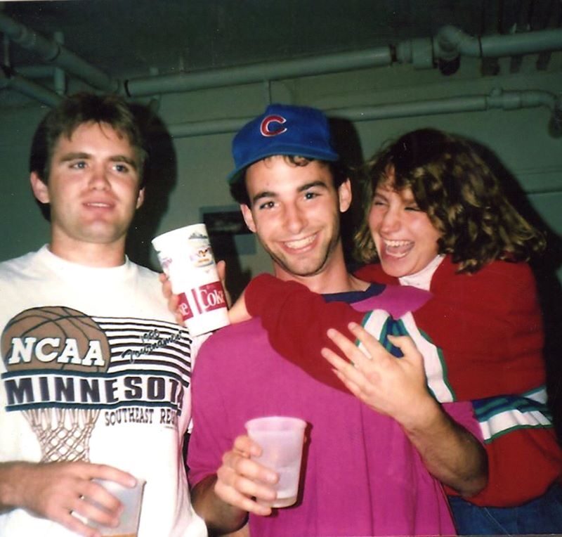 Students at a party 1990